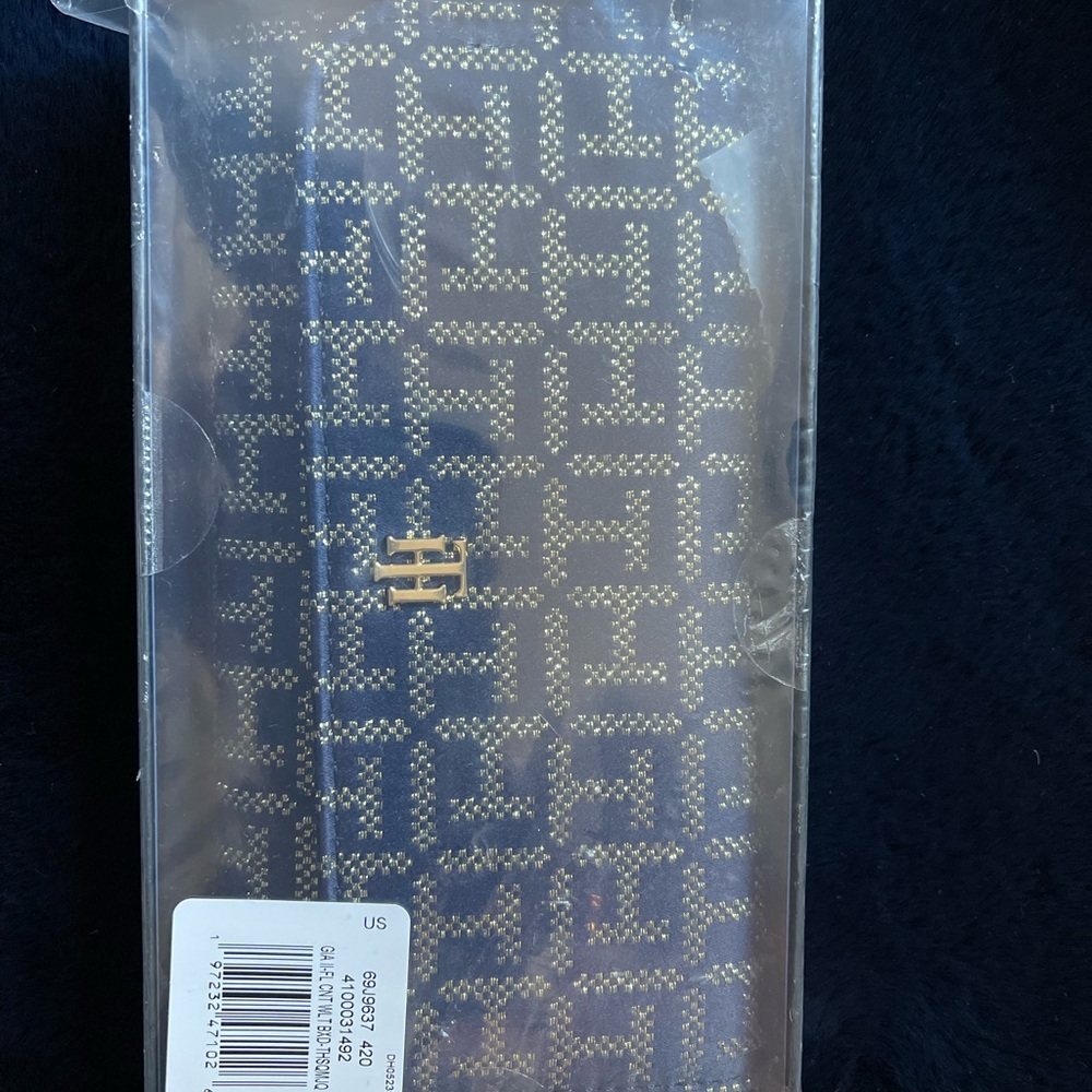 Tommy Hilfiger Blue and Gold Monogram wallet